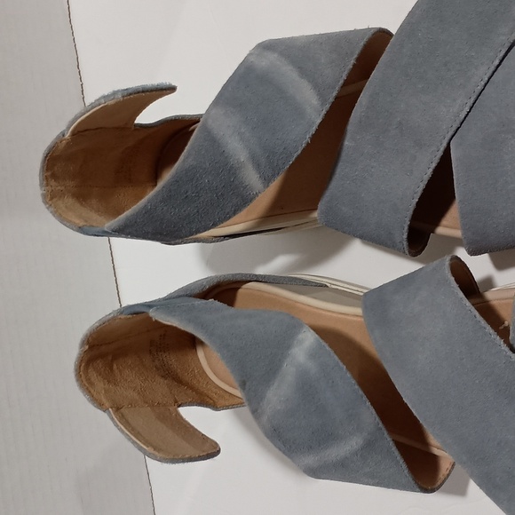 Dr Scholl's Scout High Suede Velcro Closure Wedge Heel Sandals Size 7 - Picture 10 of 11